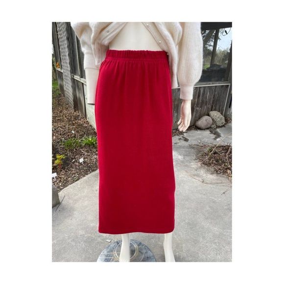Vtg | 90s The Kettle Creek Clothing Company Red Maxi Pencil Skirt Ribbed Knit XS - Picture 2 of 10